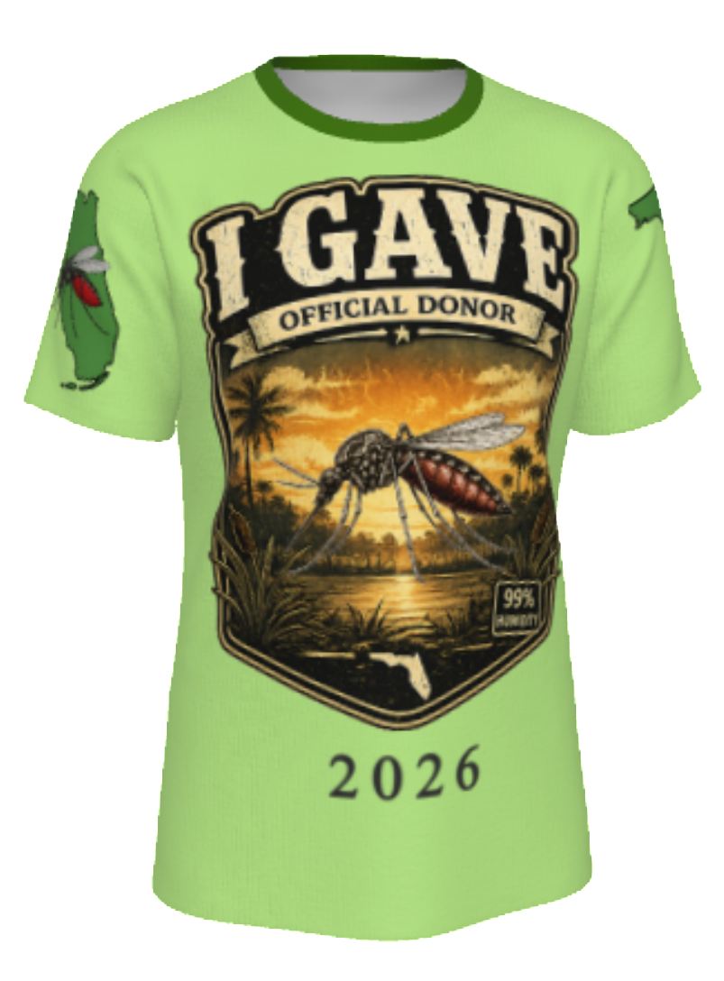 Front view of the evergreen “I Gave” community t-shirt.